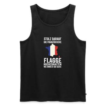 French French France - Men's Premium Organic Tank Top - black - Front - Michal (187cm)