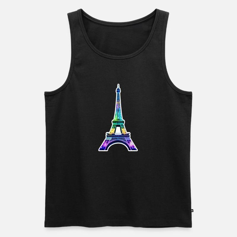 Eiffelturm #23 - Männer Premium Bio Tank Top - Schwarz