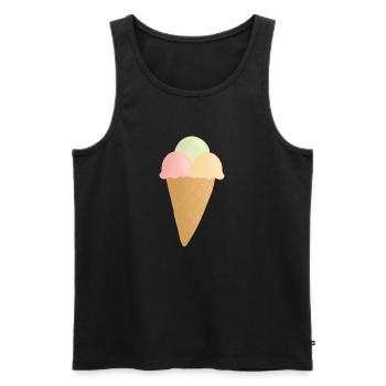 Icecream Cone - Men's Premium Organic Tank Top - black - Front - Michal (187cm)