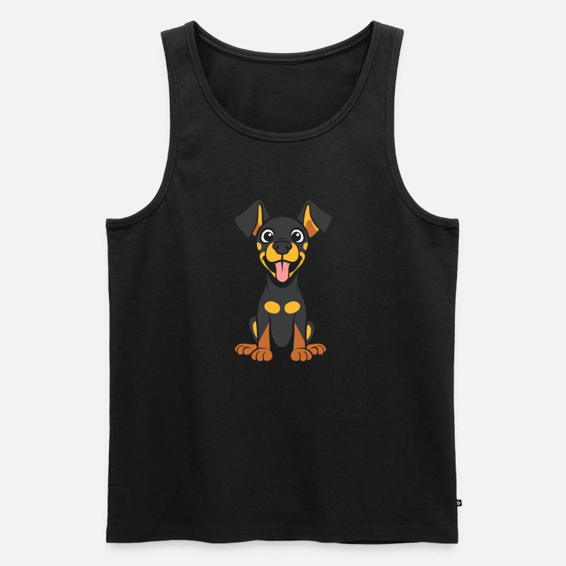 Dobermann - Männer Premium Bio Tank Top - Schwarz