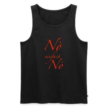 nö einfach nö - Männer Premium Bio Tank Top - Schwarz - Vorne - Michal (187cm)