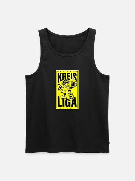 Kreisliga Fussball Affe - Männer Premium Bio Tank Top - Schwarz