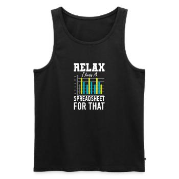Buchhalter Accountant Finanzexperten Sprüche - Männer Premium Bio Tank Top - Schwarz - Vorne - Michal (187cm)