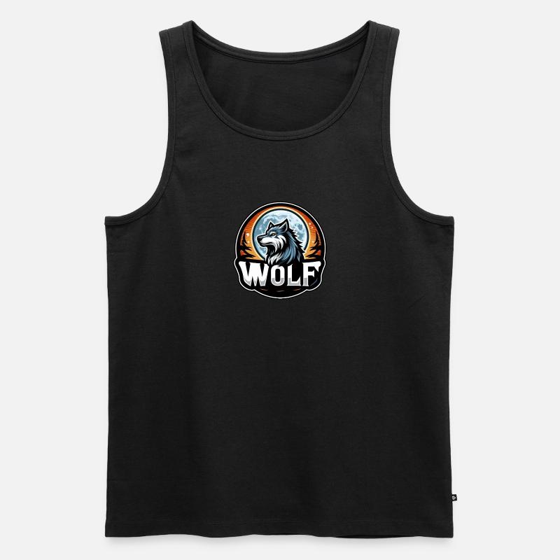 Wolf-Logo - Männer Premium Bio Tank Top - undefined