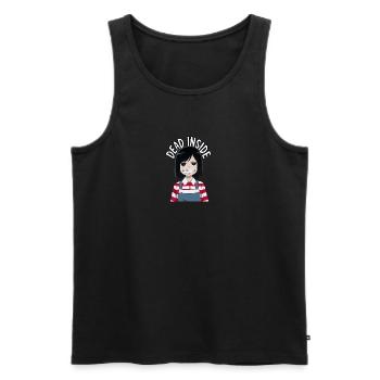 Dead inside Little Girl - Männer Premium Bio Tank Top - Schwarz - Vorne - AI Model Male 178 light (178cm)