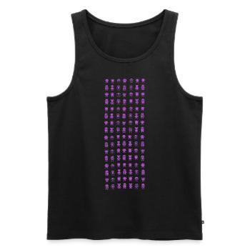 Robotermuster Roboter Muster - Männer Premium Bio Tank Top - Schwarz - Vorne - AI Model Male 178 light (178cm)