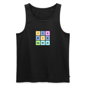 ich bin genial - Chemische Elemente - Männer Premium Bio Tank Top - Schwarz - Vorne - AI Model Male 178 light (178cm)