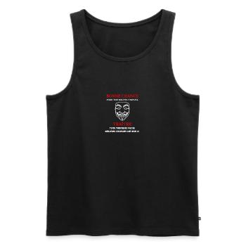 Departure of colleague new work - Men's Premium Organic Tank Top - black - Front - AI Model Male 178 light (178cm)