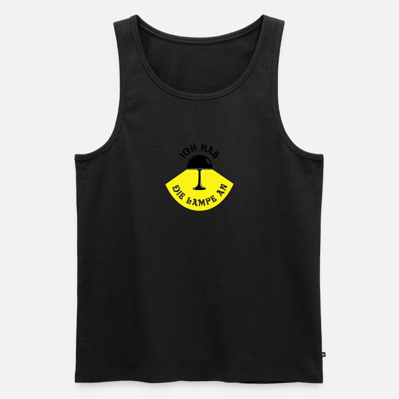 Die Lampe immer an - Männer Premium Bio Tank Top - Schwarz