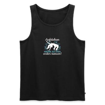 Weiter tanzen! - Tänzerin Tänzer Tanzen - Männer Premium Bio Tank Top - Schwarz - Vorne - Michal (187cm)