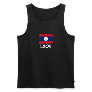 Laos Lao Laotian Girl Dress Lao I Gift - Men's Premium Organic Tank Top - black - Front - Michal (187cm)