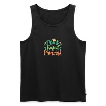 PRINZESSIN AUF PFLANZLICHER BASIS - Männer Premium Bio Tank Top - Schwarz - Vorne - AI Model Male 178 light (178cm)