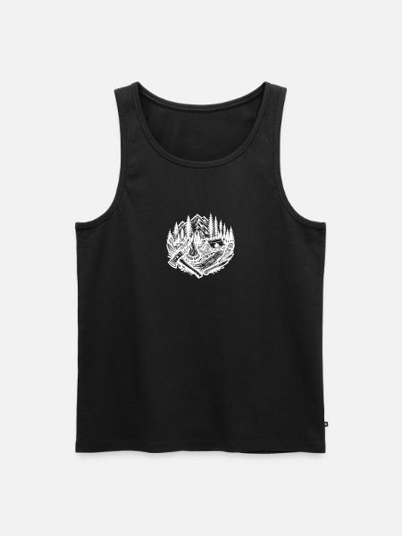 nature campfire axe - Männer Premium Bio Tank Top - Schwarz