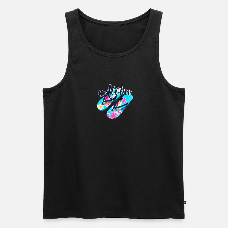 Aloha Urlaub - Männer Premium Bio Tank Top - Schwarz