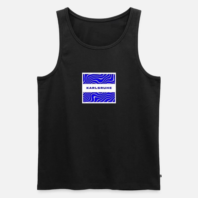 KARLSRUHE - Männer Premium Bio Tank Top - Schwarz
