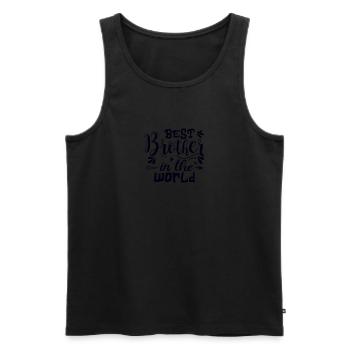 Bester Bruder der Welt Bester Bruder Geschenkidee - Männer Premium Bio Tank Top - Schwarz - Vorne - Michal (187cm)