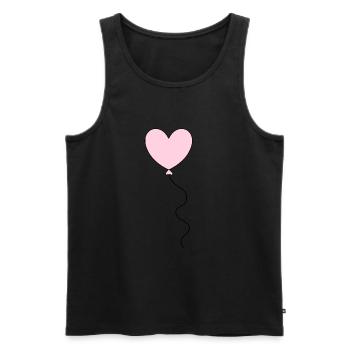 pink heart heart pink red heart pink heart pattern - Men's Premium Organic Tank Top - black - Front - AI Model Male 178 light (178cm)