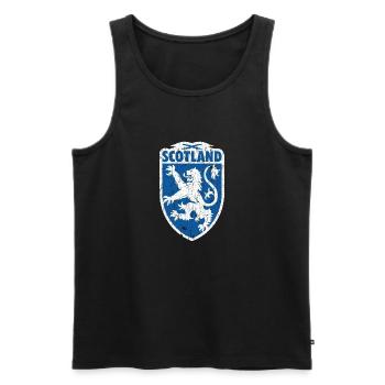 SCHOTTLAND SCOTLAND SCOTTI EMBLEM VINTAGE - Männer Premium Bio Tank Top - Schwarz - Vorne - Michal (187cm)