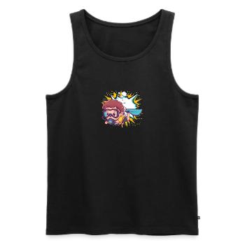 Taucher Diving - Männer Premium Bio Tank Top - Schwarz - Vorne - Michal (187cm)