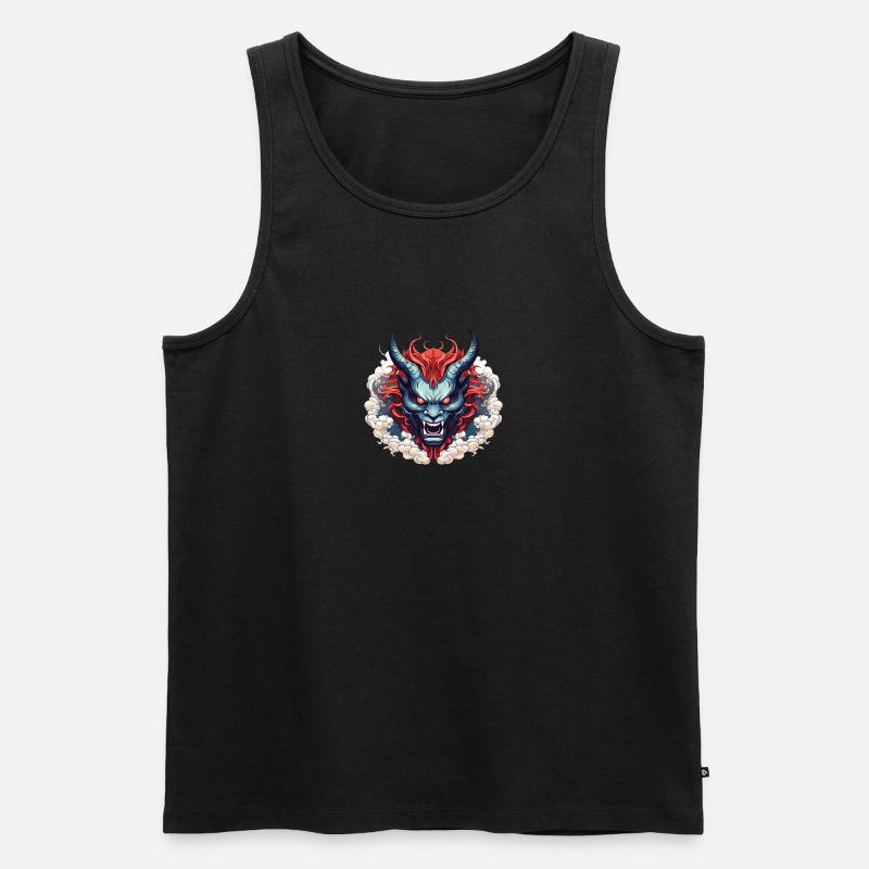 Dämonen-Oni - Männer Premium Bio Tank Top - Schwarz
