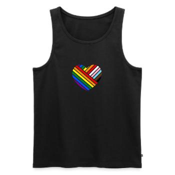 LIEBE - klassisches Thema - Männer Premium Bio Tank Top - Schwarz - Vorne - AI Model Male 178 light (178cm)