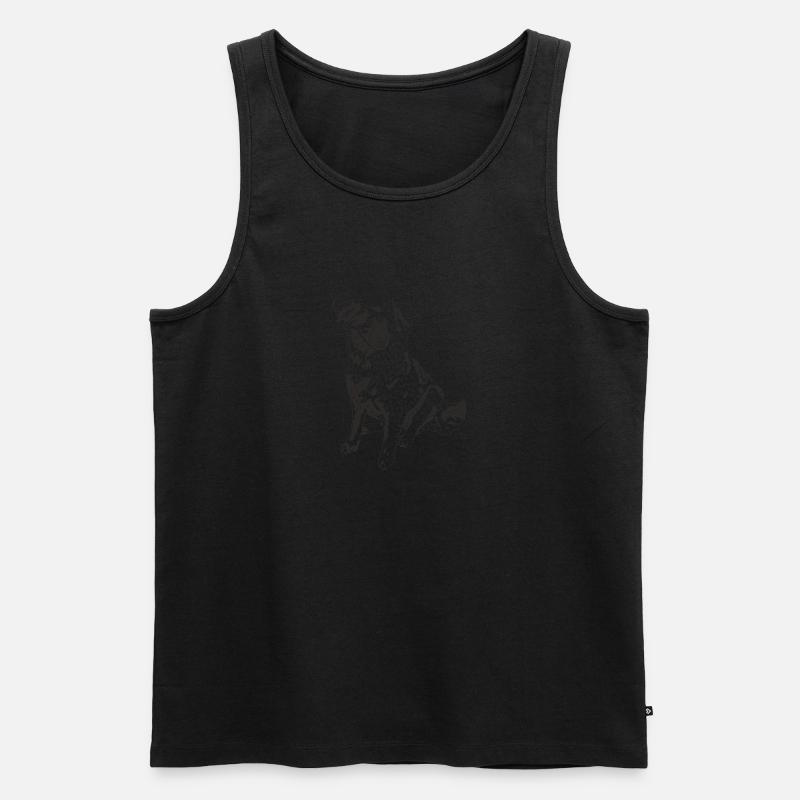 Mischlingshund - Männer Premium Bio Tank Top - Schwarz