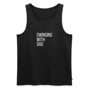 Swinging With Dad Golf - Men's Premium Organic Tank Top - black - Front - AI Model Male 178 light (178cm)