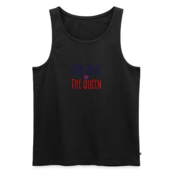 God Save The Queen Elizabeth 2 Königin von England - Männer Premium Bio Tank Top - Schwarz - Vorne - AI Model Male 178 light (178cm)