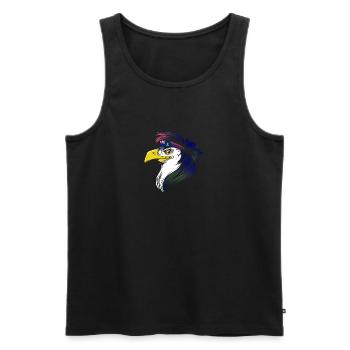 Îles Vierges britanniques - Débardeur bio Premium Homme - noir - Devant - AI Model Male 178 light (178cm)