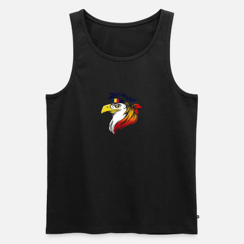 Tschad - Männer Premium Bio Tank Top - Schwarz