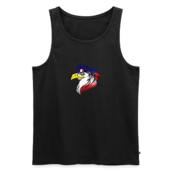Frankreich - Männer Premium Bio Tank Top - Schwarz - Vorne - Michal (187cm)