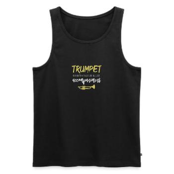 Funny Music Jazz Trompette - Débardeur bio Premium Homme - noir - Devant - AI Model Male 178 light (178cm)