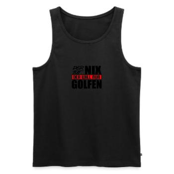 Der tut nix der will nur golfen Humor T-Shirt - Männer Premium Bio Tank Top - Schwarz - Vorne - Michal (187cm)