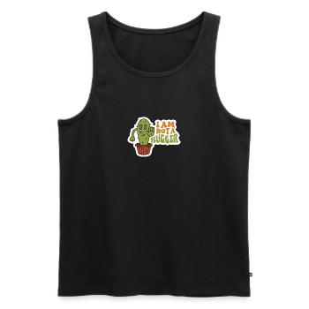 Ich bin kein Hugger Sarkastic Cactus Design - Männer Premium Bio Tank Top - Schwarz - Vorne - AI Model Male 178 light (178cm)