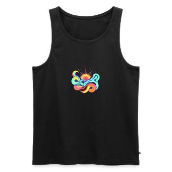 Sonne - Männer Premium Bio Tank Top - Schwarz - Vorne - Michal (187cm)