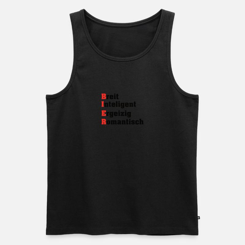 Biermotiv - Männer Premium Bio Tank Top - Schwarz