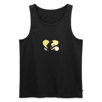 Jardin de fleurs - Débardeur bio Premium Homme - noir - Devant - Michal (187cm)