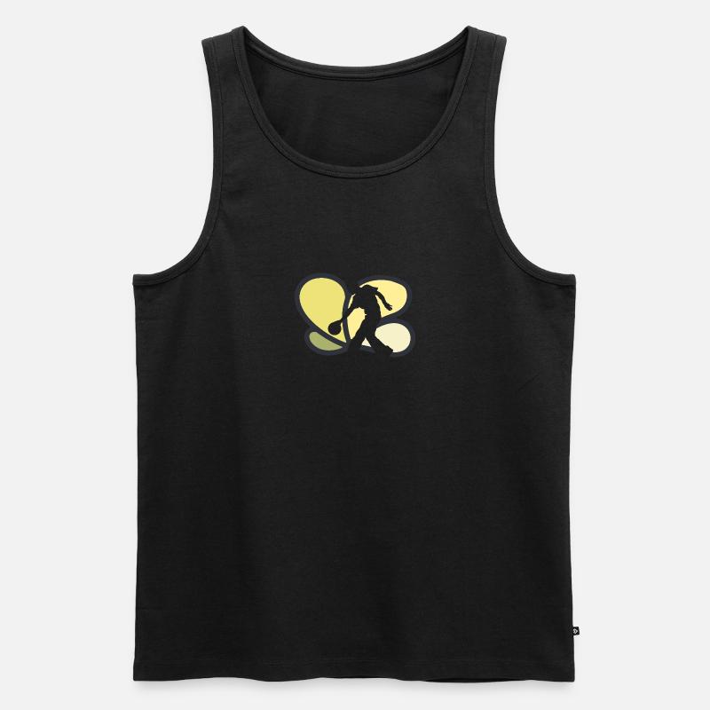 Bowler Strike Pin - Männer Premium Bio Tank Top - Schwarz