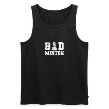 Badminton Player Sport Badminton I Gift - Men's Premium Organic Tank Top - black - Front - AI Model Male 178 light (178cm)
