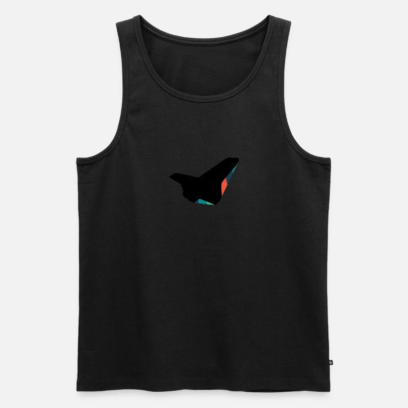 Flugzeug Pilot Pilot - Männer Premium Bio Tank Top - Schwarz