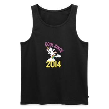 Cool depuis 2014 Dabbing chat 8ème anniversaire - Débardeur bio Premium Homme - noir - Devant - Michal (187cm)