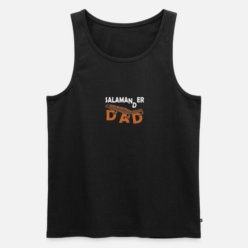 Salamander Dad #3046 - Männer Premium Bio Tank Top - Schwarz