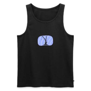 Kran Bauherr - Männer Premium Bio Tank Top - Schwarz - Vorne - AI Model Male 178 light (178cm)