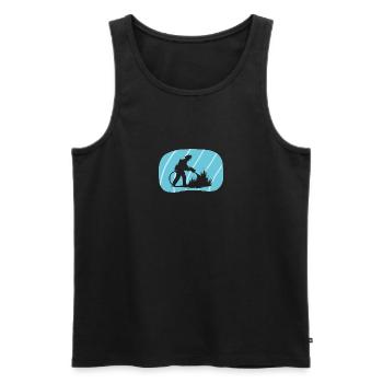 Fire brigade operation rescuer - Men's Premium Organic Tank Top - black - Front - AI Model Male 178 light (178cm)