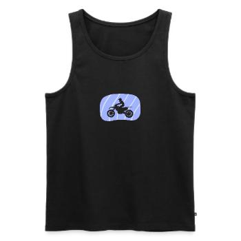 Moto Motocross Stunt - Débardeur bio Premium Homme - noir - Devant - Michal (187cm)