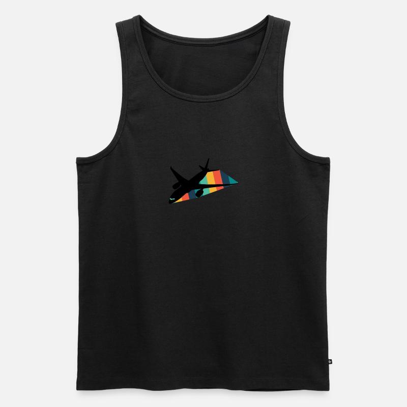 Luftfahrt Flugzeug Flugzeug - Männer Premium Bio Tank Top - Schwarz