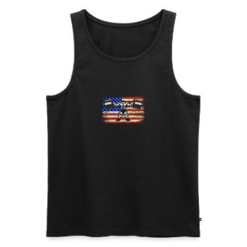 Workout cadeau homme musculation - Débardeur bio Premium Homme - noir - Devant - Michal (187cm)
