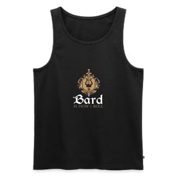 RPG-Spiele Bard ist, wie ich rolle - Männer Premium Bio Tank Top - Schwarz - Vorne - AI Model Male 178 light (178cm)