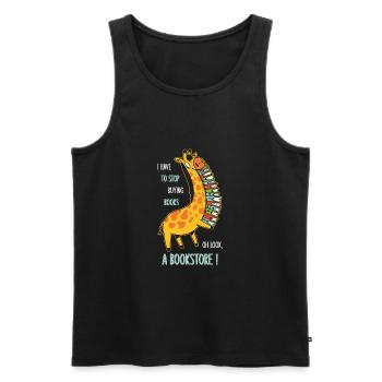 Leseratte Bücherwurm Geschenkidee Hobby lesen - Männer Premium Bio Tank Top - Schwarz - Vorne - AI Model Male 178 light (178cm)