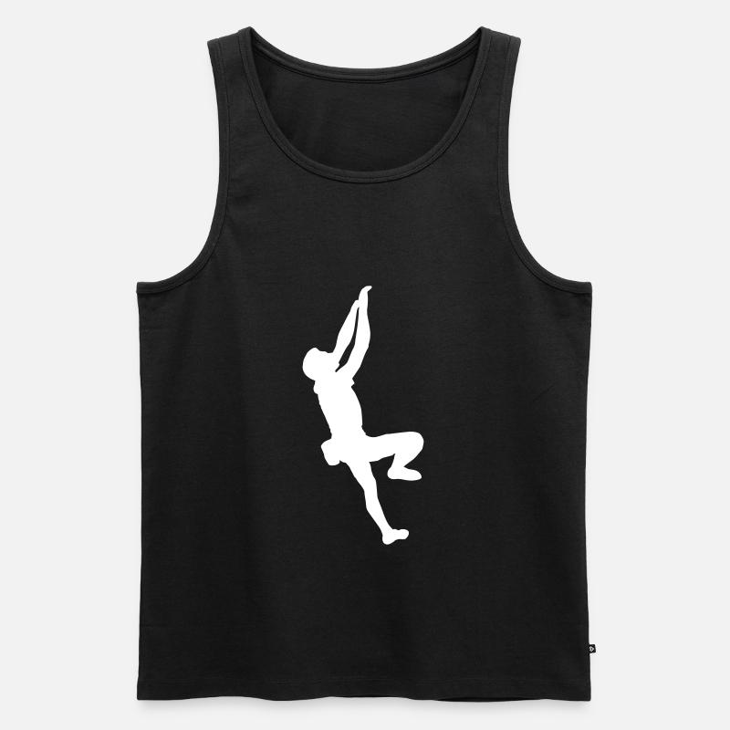 Kletterer - Männer Premium Bio Tank Top - Schwarz